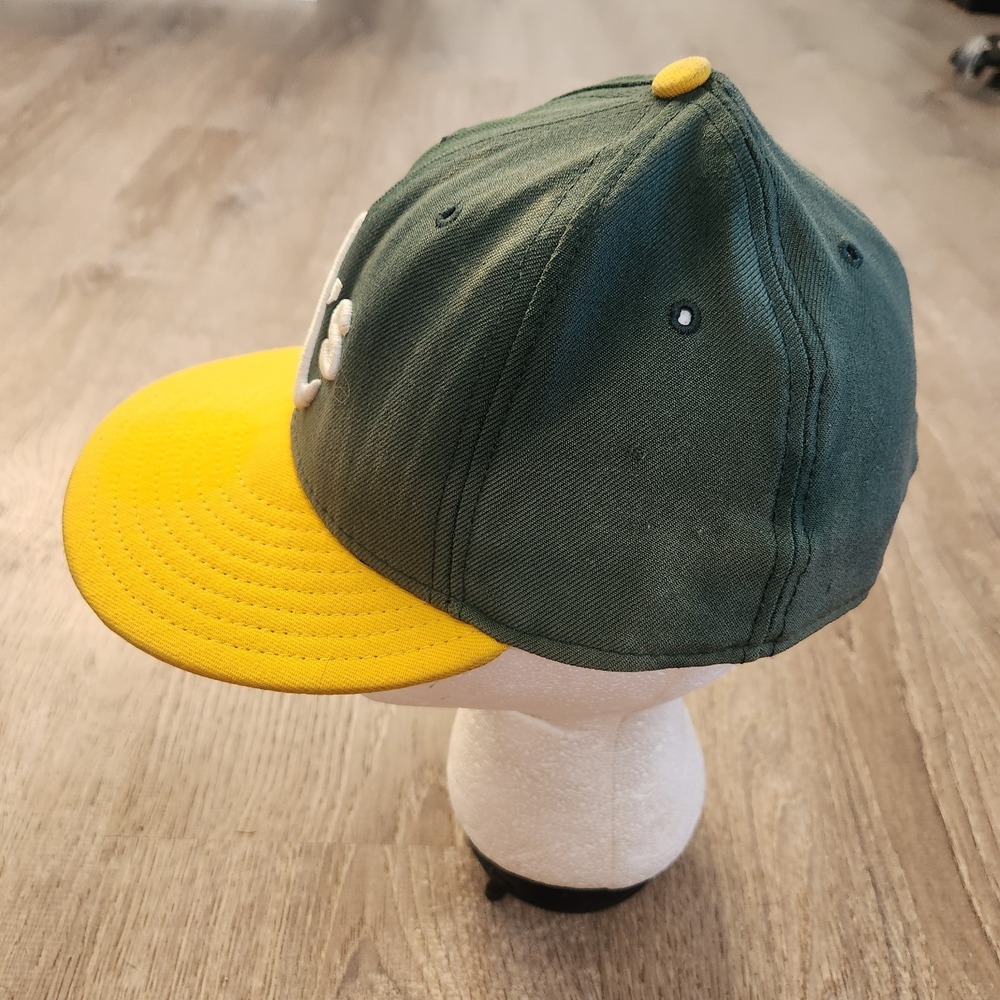 VTG Oakland Athletics MLB Fitted Baseball Hat Cap New Era 59Fifty 100% Wool READ - Picture 3 of 16